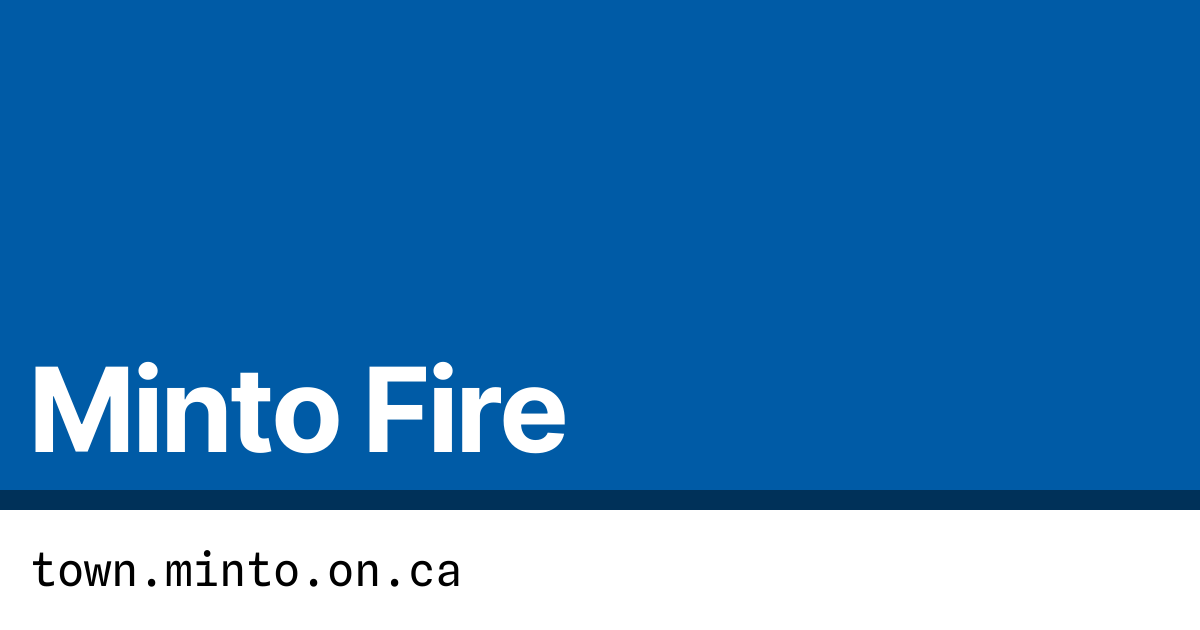 Minto Fire Town of Minto